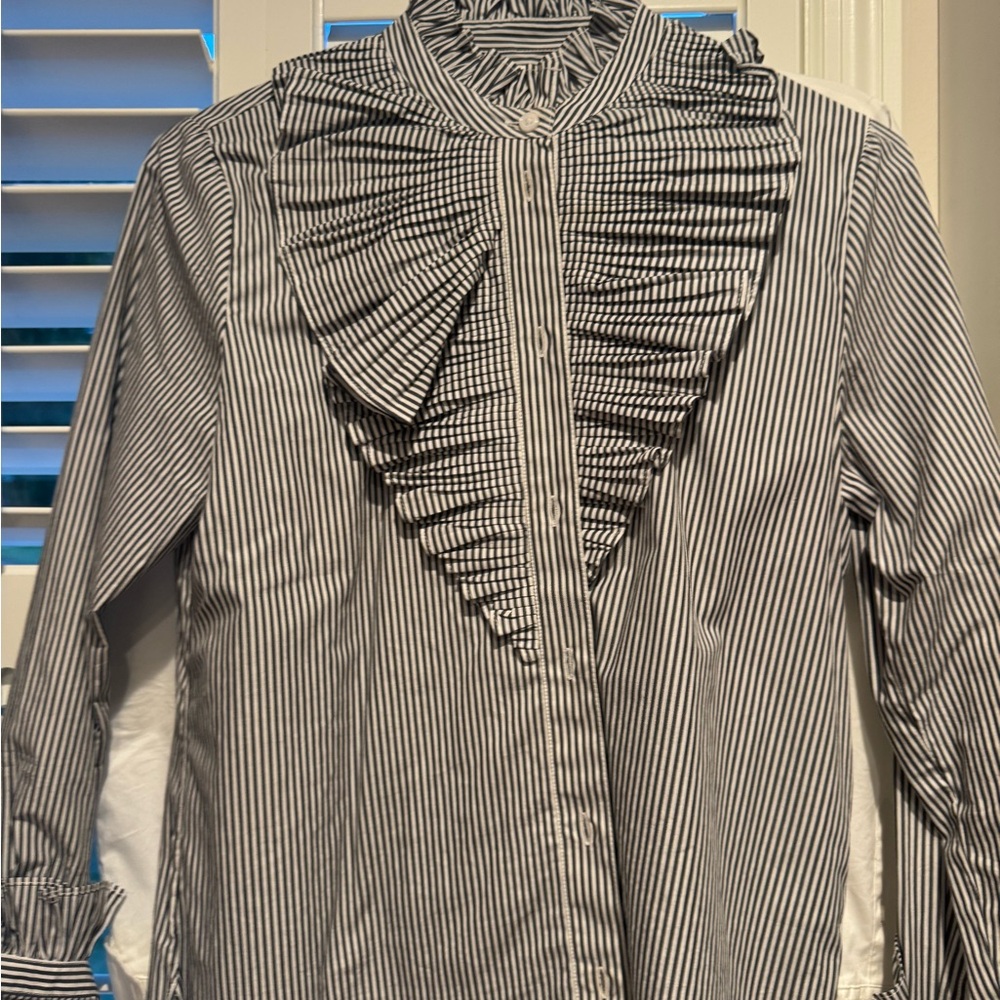 Black and White Striped Womens Shirt